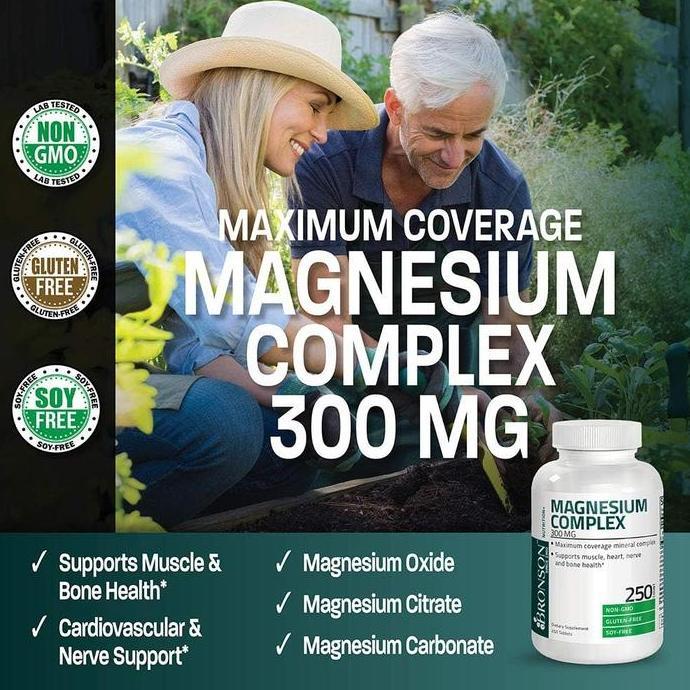 TERBARU - Bronson Magnesium Complex Maximum 300 Mg Oxide Citrate Carbonate