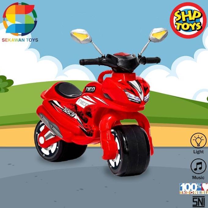 Promo (Bisa Cod) Motor Di Naiki / Ride On / Mainan Anak Motor Balap /Mainan Motor Motoran Bisa Dinai