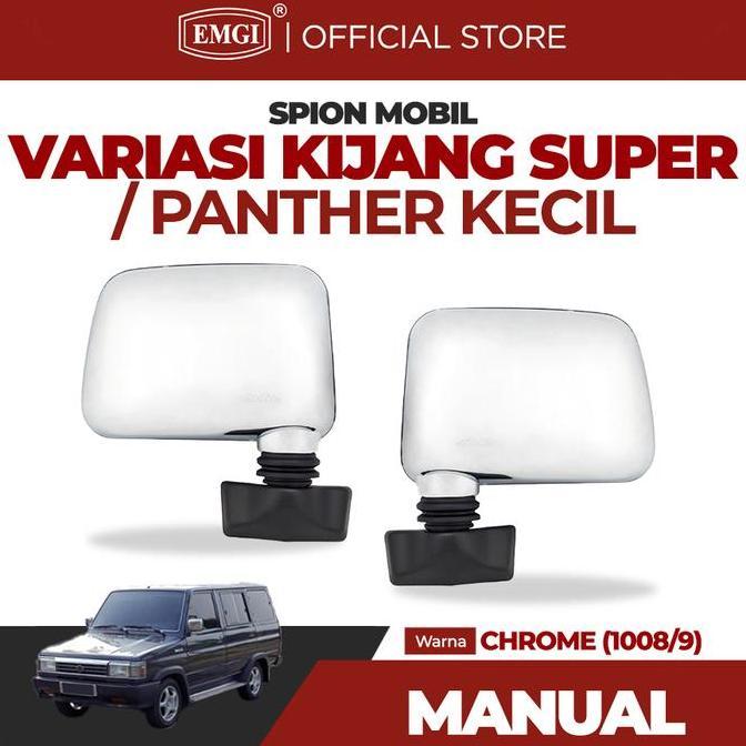 Emgi - Spion Mobil Variasi Kijang Super / Panther Kecil - Manual Chrome Restock