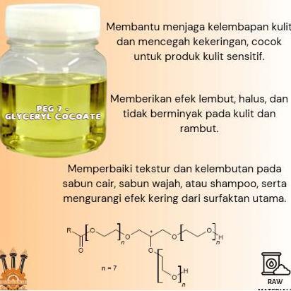 Natural Emulsifier Agent Cosmetic Grade Peg 7 Glyceryl Cocoate 250Gr