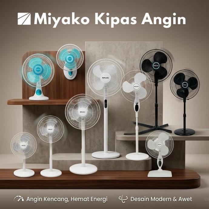 Sehar_Zen - Miyako Kipas Angin Stand Fan Desk Fan Wall Fan 16 Inch Kas 1606 X Pl Kas 1607 K Pl Kas 1