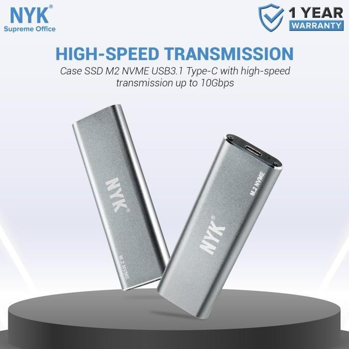 TERLARIS - M.2 NVME SSD M2 Enclosure To USB C Adapter Case NYK