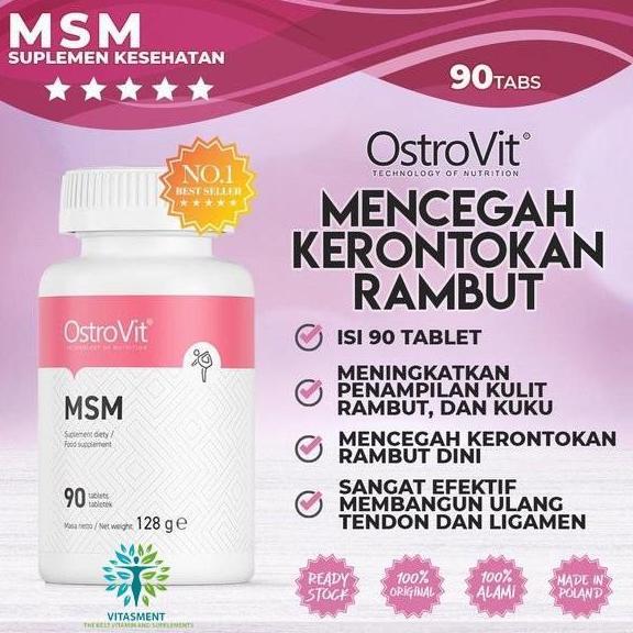 TERLARIS - OstroVit MSM Methylsulfonylmethane 2000mg 90 Tablet Suplemen Kesehatan Regenerasi Otot Se