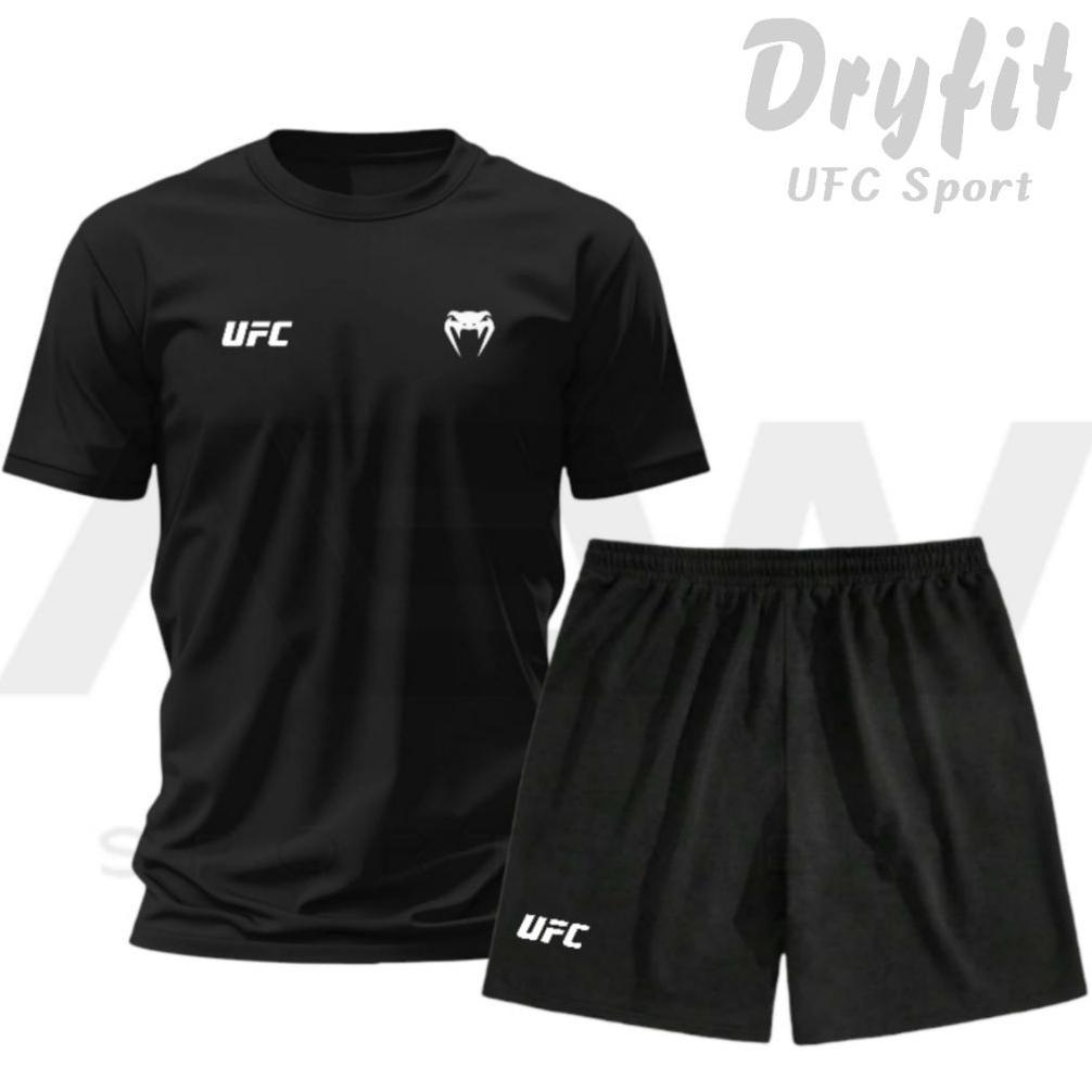 ORIGINAL SETELAN OLAHRAGA PRIA UFC DRYFIT 1 SET BAJU JERSEY SPORT