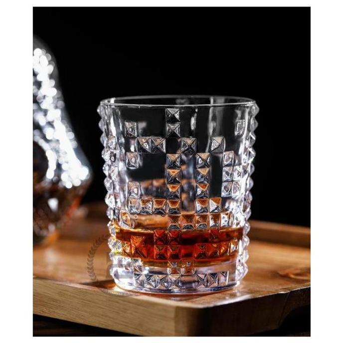 Sunn- Gelas Whiskey Glass Vodka Beer Kaca Cangkir Old Fashioned Crystal