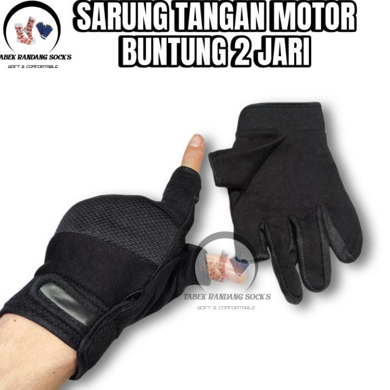 Grosir (6&12 Pasang) Sarung Tangan Motor Full Buntung 2 Jari/Sarung Tangan Sniper/Sarung Tangan Bunt