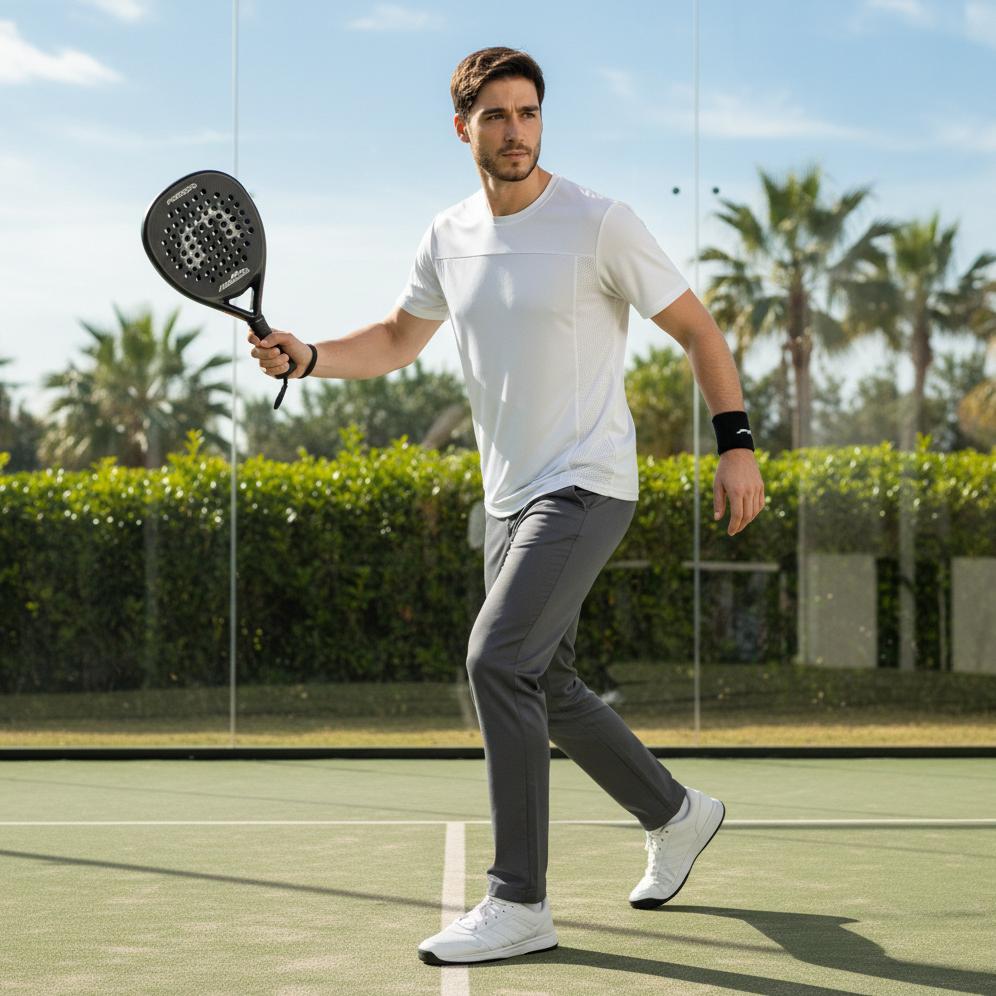 PROMO TERBARU [GT ACTIVE] - Kaos Olahraga Pria Putih Dry Fit Mesh | Baju Lari Gym Badminton Padel An