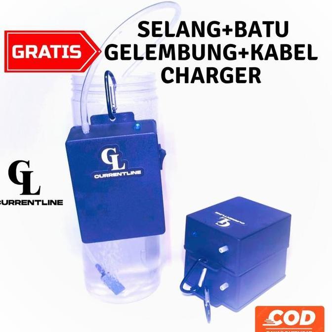 Fisch- Portable Batery Air Pump Aerator Airator Baterai Charger Pancingan Aquarium Radiatoraquarium 