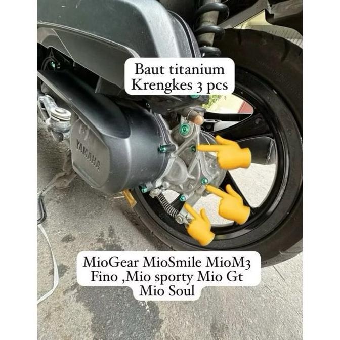 Baut Titanium Set Rengkes Belakang Mio M3 Mio J Fazio Filano (3Biji) Diskon