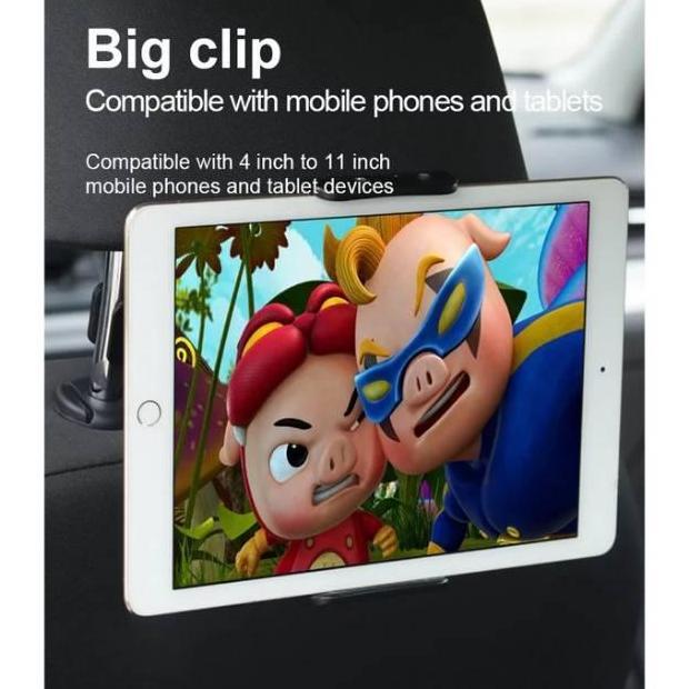 Holder Car Headrest Phone Pegangan Stand Hp Ipad Di Belakang Jok Mobil Berkualitas