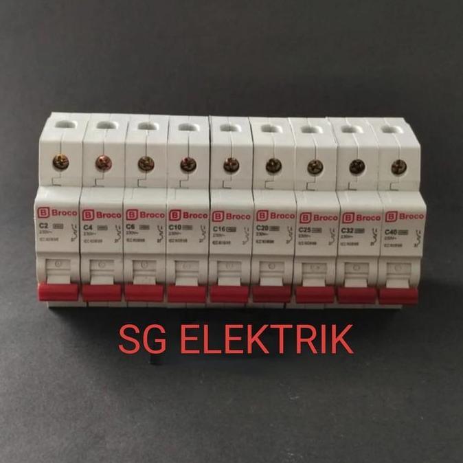 Fastx- Broco Mcb 2 4 6 10 16 20 25 32 40 Ampere Sni Kualitas Bagus