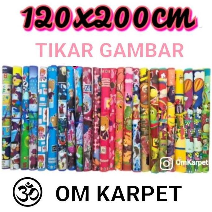 TERLARIS TIKAR PIKNIK SPON KARAKTER ANAK TIKAR PLASTIK 120X200