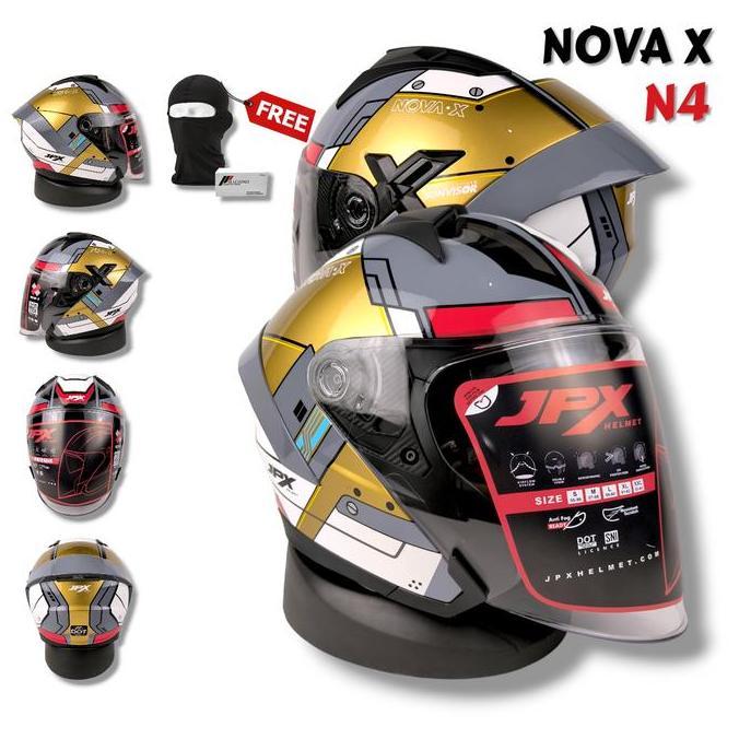 TERLARIS JPX NOVA X N5 ESCAPE | HELM JPX NOVA X HALF FACE HELMET MOTORCYCLE SPORTY VISOR