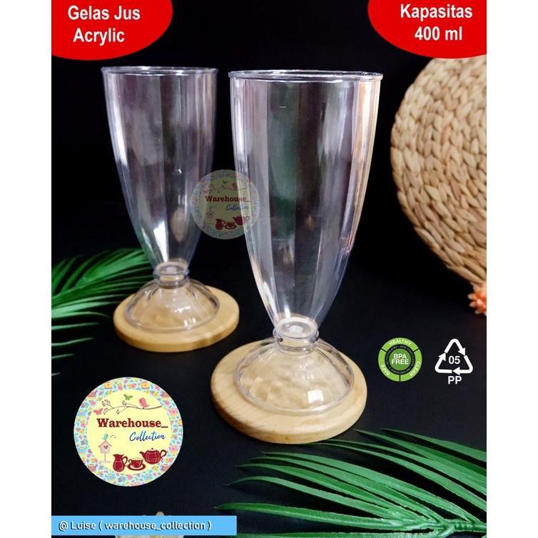 GELAS JUS ACRYLIC/AKRILIK TEBAL/ GELAS JUICE BELIMBING/GELAS JUS PLASTIK 400ML/BJ