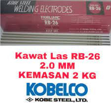 Kawat Las Kobe Rb 26 2.0 Mm (2 Kg) / Kobelco Kawat Las 2Mm Rb26 Kemasan 2Kg