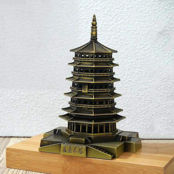 Miniatur Pajangan Pagoda Sakyamuni - Pagoda Kayu Yingxian