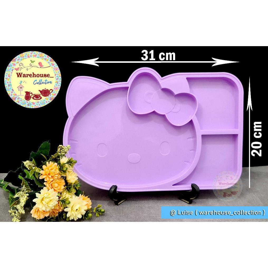 PIRING PLASTIK BABY SEGI DESSERT PLATE 12" INCH  HELLO KITTY / PIRING HELLO KITTY TECHNOPLAST
