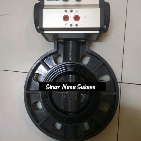 Butterfly valve PVC 21/2" inch pneumatic actuator double acting