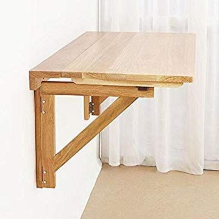 Jb-11 Meja Lipat Dinding Kayu Jati Belanda / Meja Laptop Meja Portable / Meja Setrika Lipat Dinding