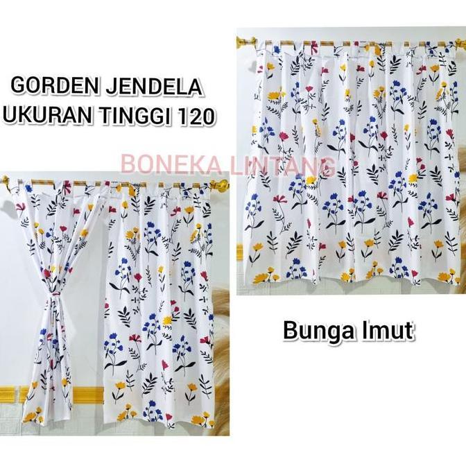 Gorden Jendela Pendek - Korden Jendela Kamar - Hordeng Jendela Minimalis Kain Katun