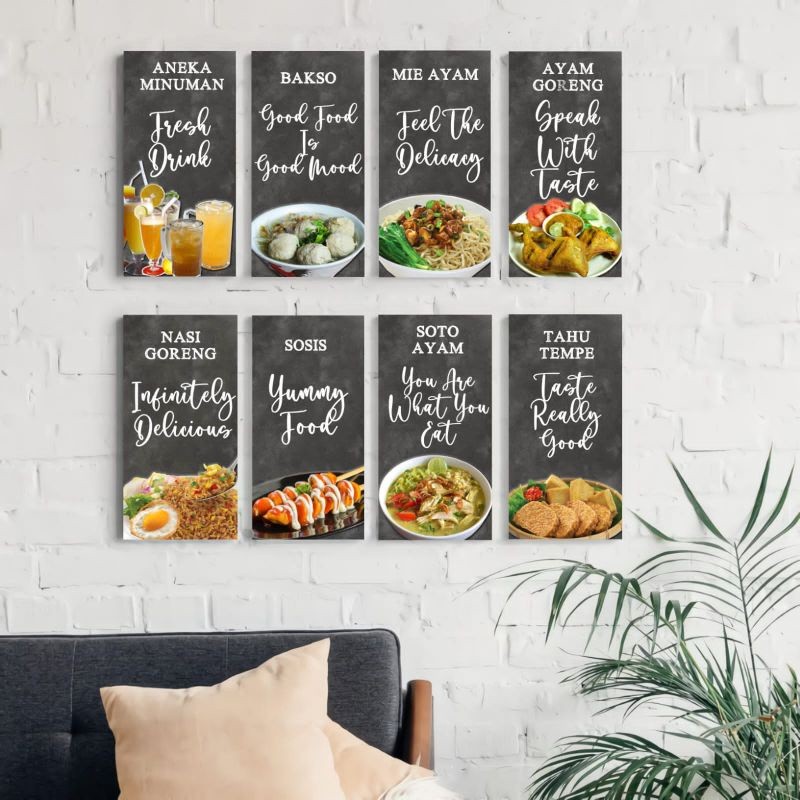 Hiasan Dinding Rumah Makan Pajangan Warung Restoran Wall Decor Poster Dinding Menu Makanan
