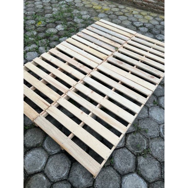 Kargo / Pallet Kasur / Palet Kayu Jati Belanda / Tatakan Dipan Kasur / Palet Kasur