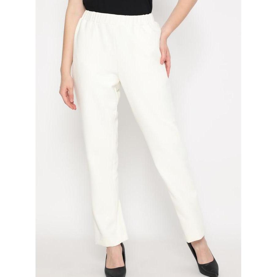 Lyne Halim Celana Full Karet, Broken White 8138