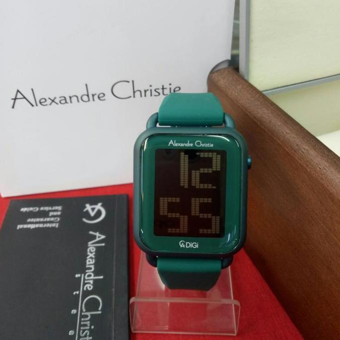 jam tangan dital wanita alexandre christie ac 9332 LH rubber karet