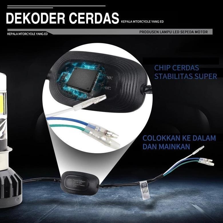 Viral !!! Lampu Led 6 Sisi Lampu Led Rtd 3 Sisi 100% Original Garansi Ac Dc + Kipas Bohlam Dop Lampu