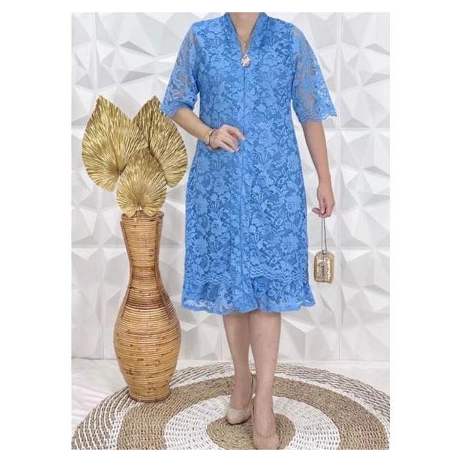 JUMBO DRESS PESTA BROKAT HALUS KARTINI BUSUI LD 118-120