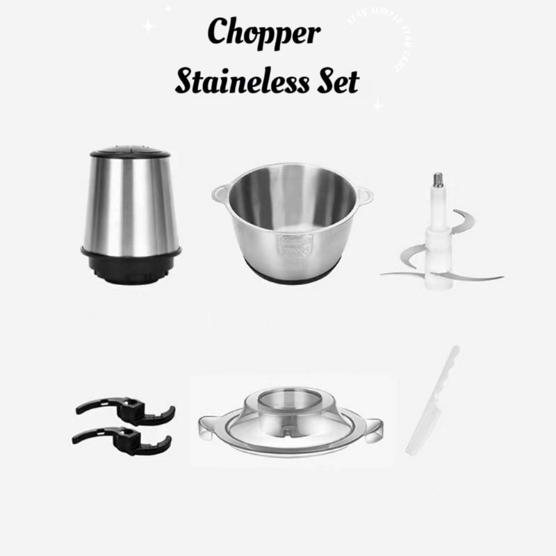 Cod Blender Penggiling Daging Serbaguna/ Chopper Stainless 2Lt Penggiling Daging Multifungsi Sx-685