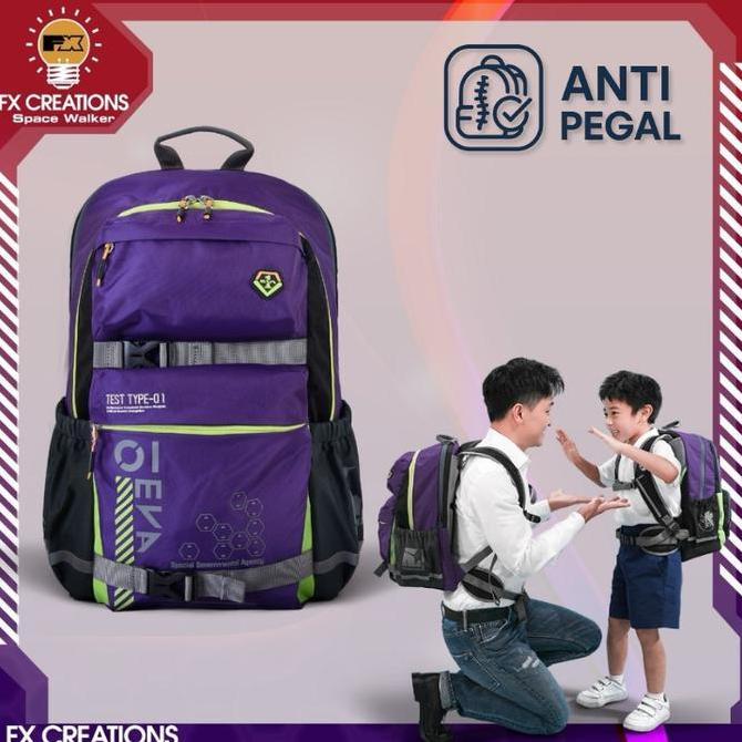 Ransel Sekolah Anak Anti Pegal Evangelion School Backpack FX Creations SNA242019AGS-01