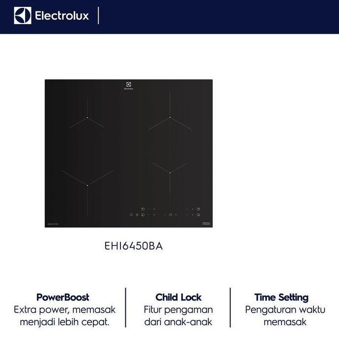ELECTROLUX Kompor Tanam Induksi 60cm EHI6450BB Hitam Listrik