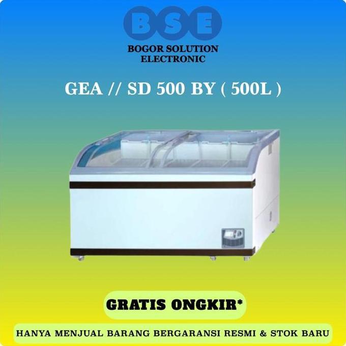 Freezer Sliding Curve Glass GEA 500 Liter SD-500-BY GEA SD500BY 500L