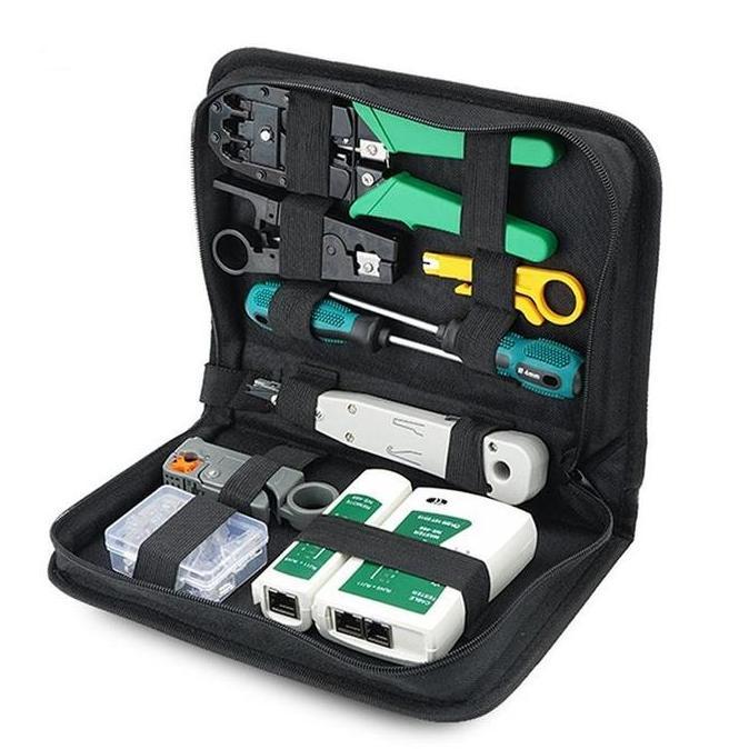 QROPSNO Network Cable Repair Tool Kit Set Crimping Maintenance Stripper Tool