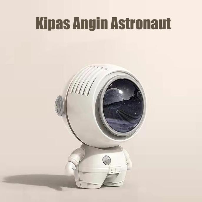 QROPSNO Kipas Angin Portable Astronaut Mini Fan Hanging Neck Fan Charge Usb