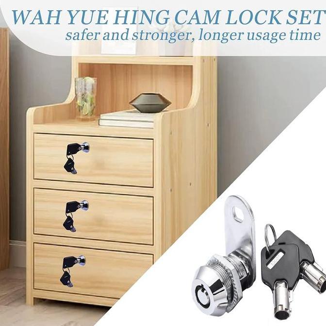 ODONTY 1Set Kunci Cabinet Kunci Loker Camlock Kunci Lemari Kunci Lemari Kayu Anti Maling