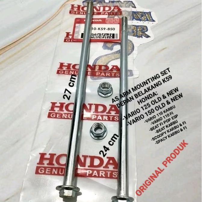 AS SWING ARM MOUNTING BODY SET DEPAN BELAKANG 27 CM 24 CM K59 ASLI HONDA VARIO 150 OLD & NEW VARIO 1