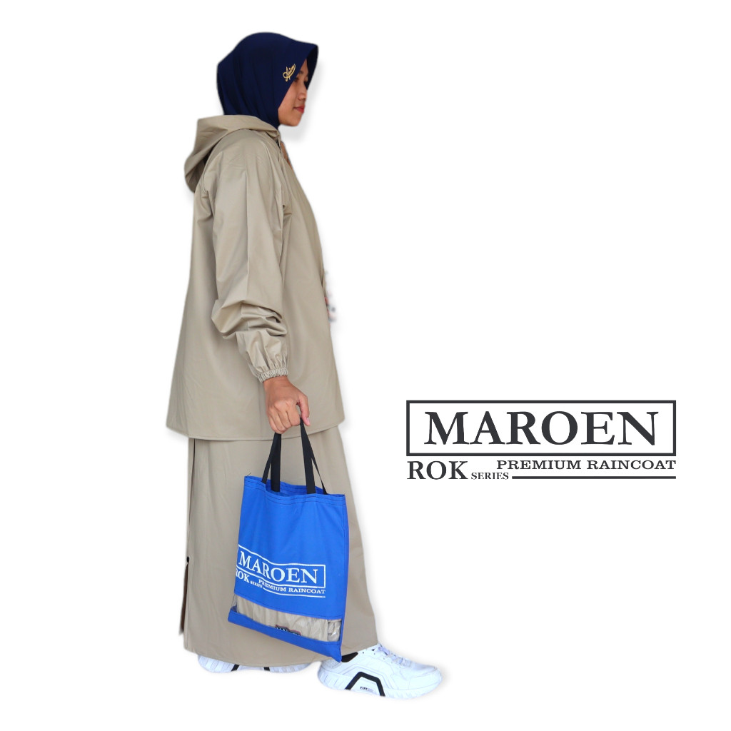 Jas Hujan Maroen Jaket Rok Wanita Bahan Pvc Tebal Lentur Kuat Murah Grosir Jas Hujan Wanita Rok Gami