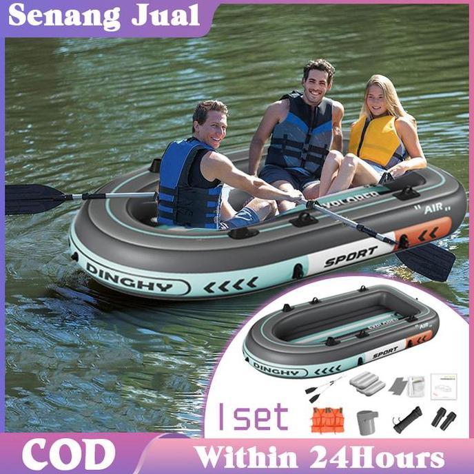 AKZYN 1Set Perahu Karet Rescue Perahu Karet Angin Perahu Karet Mancing Perahu Rafting