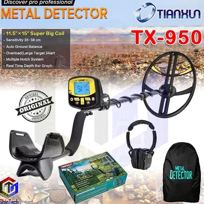 CRASOS TIANXUN Metal Detektor TX950 TX960 Logam Emas Gold Silver Besi Alumunium Pendeteksi Logam Dan