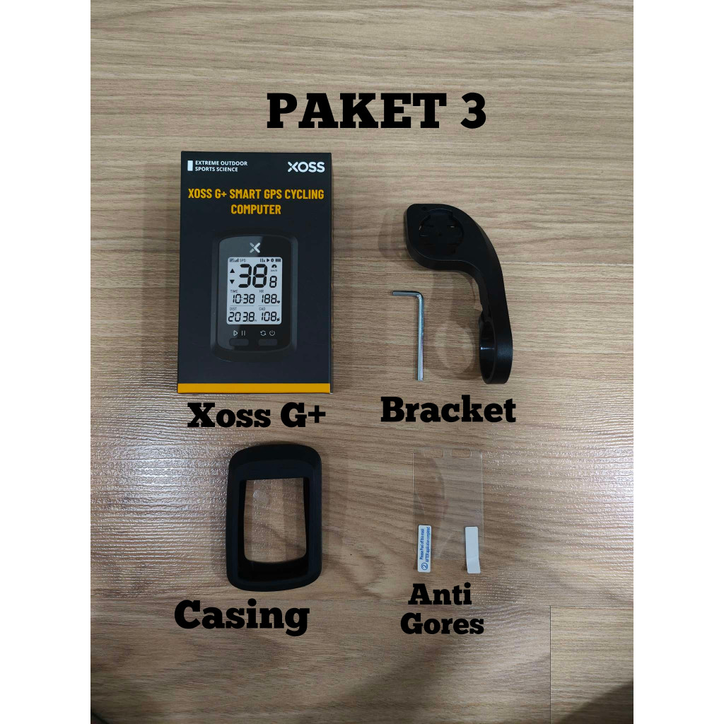 Paket Xoss G + Speedometer Cyclometer Sepeda