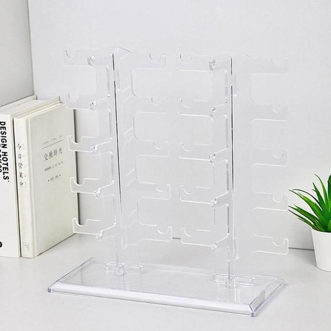 SERICUSS Rak Kacamata Akrilik Display Pajangan Kacamata 4susun /Plastik Display Kacamata /Tempat Rak