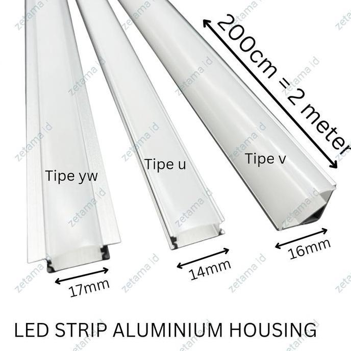 Leggero- Cover Led Aluminium Profile Led Strip Chanel Panjang 2 Meter