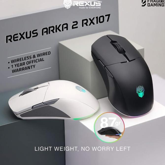 Giocare- Rexus Arka 2 / Arka Ii Rx107 Wired Wireless Gaming Mouse Black / White