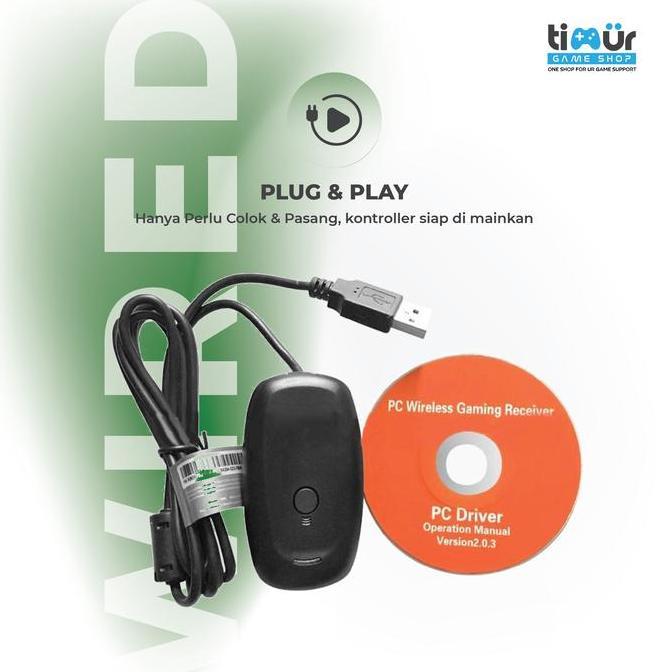 Giocare- Receiver Stik Stick Xbox 360 Wireless Gaming Dongle Pc Windows