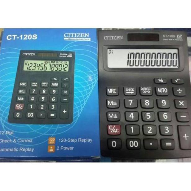 KALKULATOR DESKTOP MEJA CITIZEN CT-120S CALCULATOR 12 DIGIT CT120S