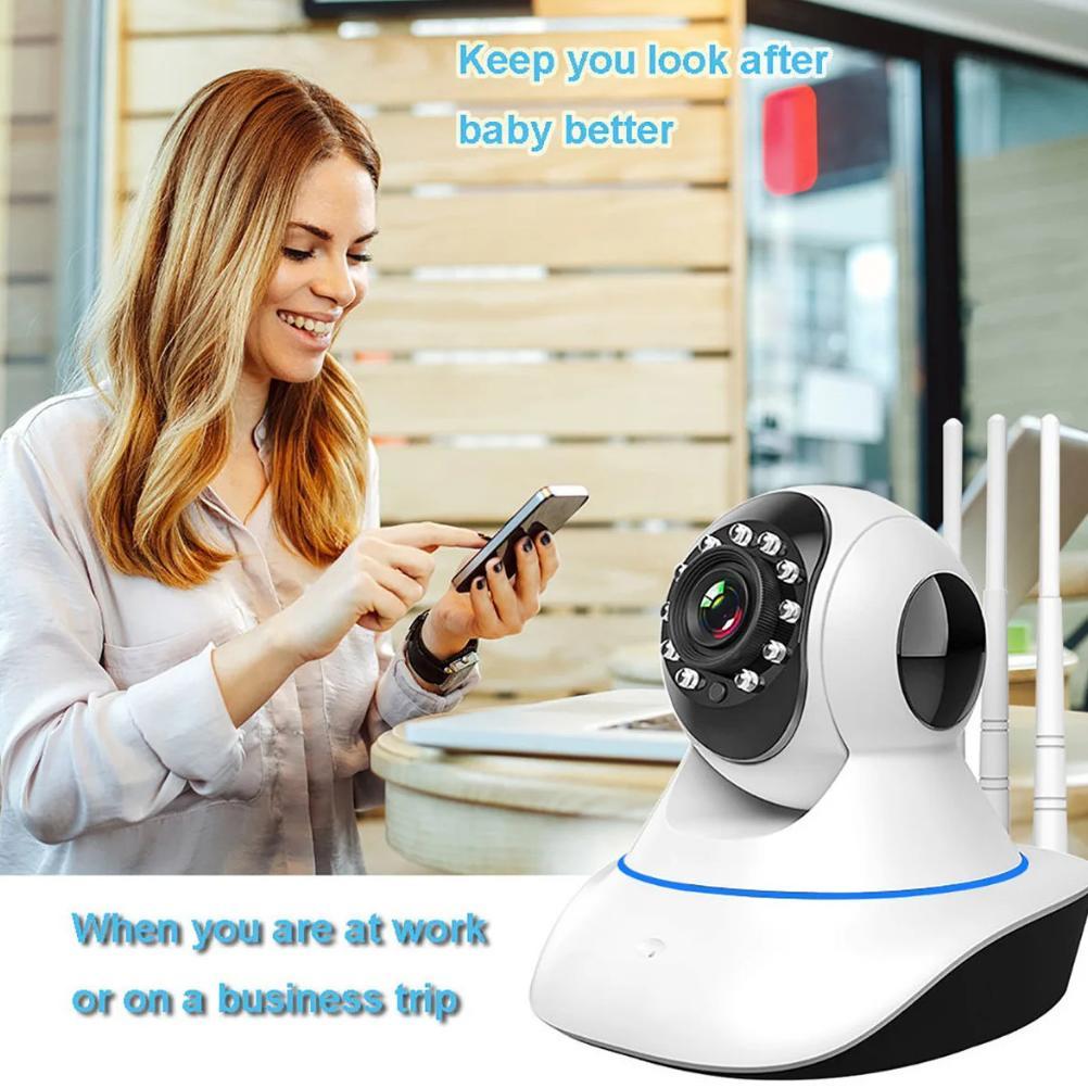 MANUELCOLLECTION KAMERA IP CCTV V380 PRO DENGAN 3 ANTENA WIRELESS WIFI  JARAK JAUH LEWAT HP SALE