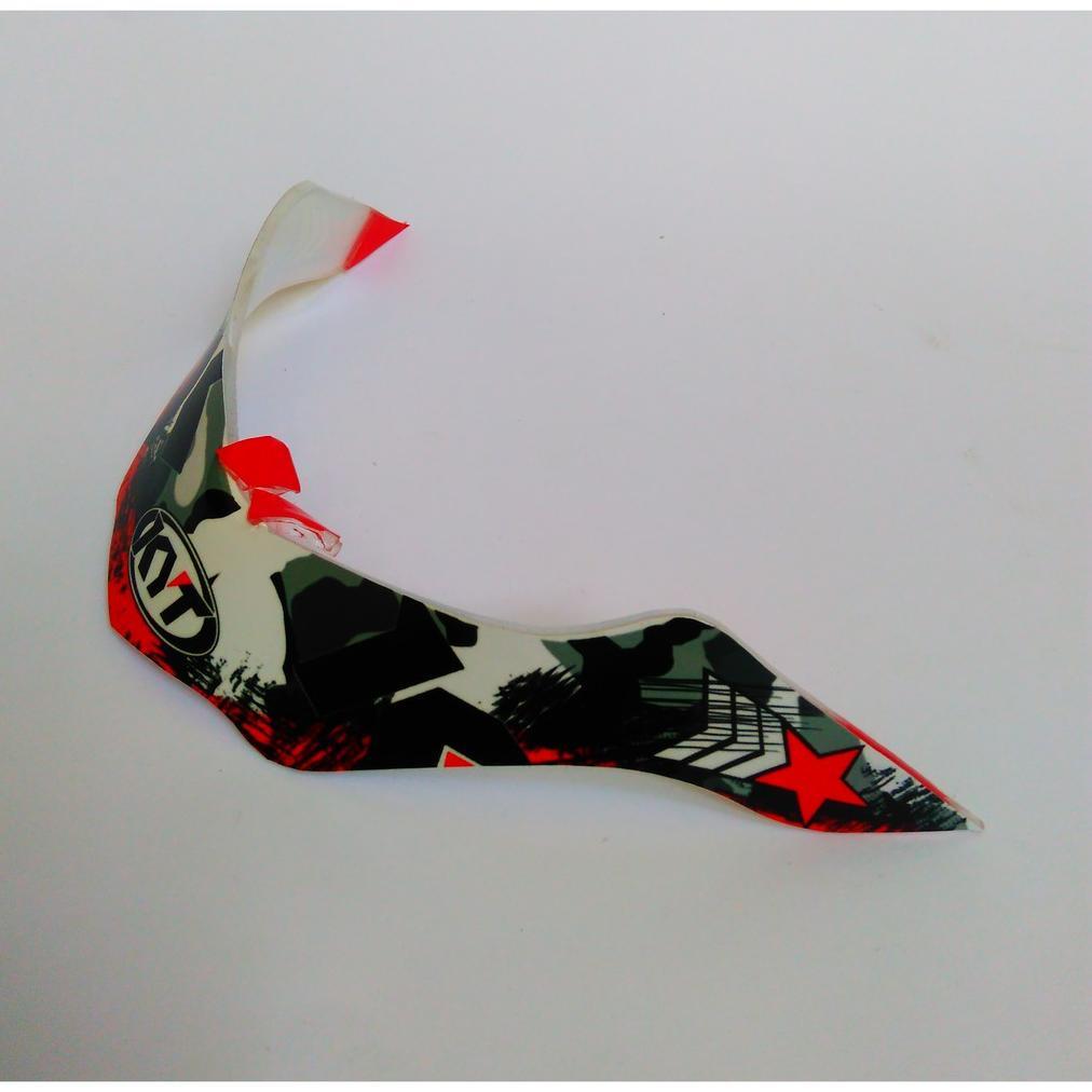 TERBARU Spoiler Kyt R10 Seri 3 Red Black / Spoiler Helm Kyt R10 Series 3 Merah Hitam