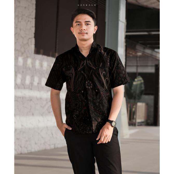 Laskala Batik Premium Tama Kemeja Batik Pria Slimfit Lengan Pendek